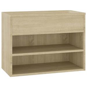 VidaXL Schoenenbank 60x30x45 cm spaanplaat sonoma eikenkleurig