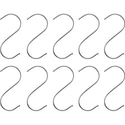 Ophanghaken - RVS - Zilver - L - 12 cm (h) - 10 stuks