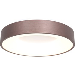 Steinhauer - led Deckenleuchte Ringlede in Bronze und Weiß 40W - brown