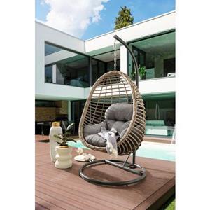 Destiny Hangstoel COCO SUNRISE Staal, polyrattan, met frame, inclusief kussens