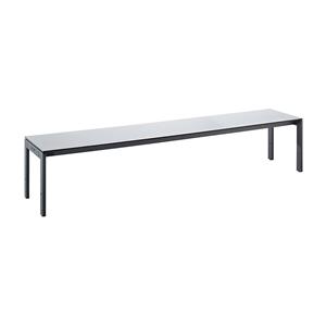 Eurokraft pro Kleedkamerbank met stalen onderstel, l x h x d = 2000 x 415 x 400 mm, zitting lichtgrijs