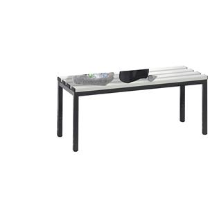 C+P Garderobebank BASIC, kunststof, lengte 1000 mm, lichtgrijs