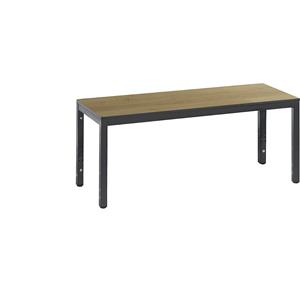 C+P Garderobenbank BASIC PLUS, Sitzfläche aus HPL, Länge 1000 mm, Dekor Eiche