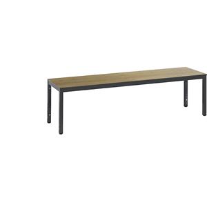C+P Garderobebank BASIC PLUS, HPL-zitting, lengte 1500 mm, eikenhoutdecor