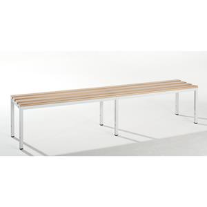 Eurokraft basic Garderobebank beukenhout, enkelzijdig, h x d = 420 x 400 mm, lengte 2000 mm