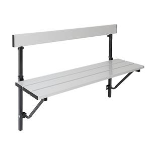 Sypro Inklapbare wandbank, inklapbaar, vaste lengte 1200 mm, met aluminium planken