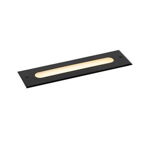 qazqa Moderner Bodenstrahler schwarz 30 cm inkl. LED IP65 - Eline - Schwarz