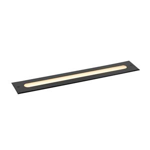 QAZQA Moderne grondspot zwart 50 cm incl. LED IP65 - Eline