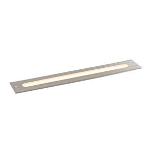 qazqa Moderner Bodenstrahler Stahl 50 cm inkl. LED IP65 - Eline - Stahl