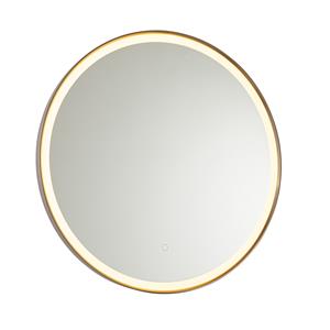 qazqa Badezimmerspiegel Roségold 70 cm inkl. led mit Touchdimmer - Miral - Rosa