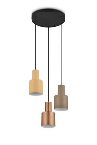 trioleuchten Pendelleuchte agudo 3-flammig Metall Multicolor ø 30cm