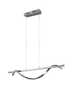 realityleuchten LED Pendelleuchte ISABEL Spirale in Chrom, 3 Stufen Dimmer 100cm breit