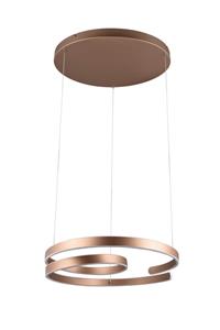 trioleuchten Trio Leuchten - Große led Pendelleuchte marnie geschwungen, Coffee ø 65cm