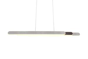 trioleuchten LED Pendelleuchte HELIOS Silber ausziehbar bis 130cm, mit TOUCH Dimmer