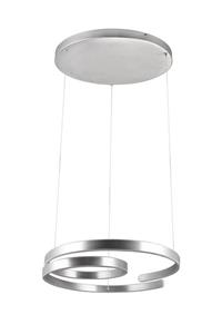 trioleuchten Große led Pendelleuchte marnie geschwungen, Silber matt ø 65cm