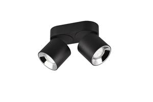 trioleuchten Deckenstrahler guayana Schwarz 2 Spots schwenkbar Breite 18cm