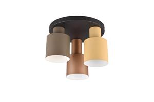 trioleuchten Trio Leuchten - Deckenleuchte agudo Metall Lampenschirme Coffee Töne, Ø37cm