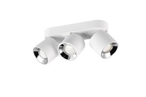 trioleuchten Deckenstrahler guayana Weiß 3 Spots schwenkbar Breite 27cm