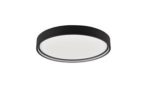 trioleuchten Flache led Deckenleuchte doha Schwarz matt, ø 45cm