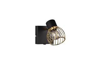 Trio international Design wandlamp Ardon zwart met goud R81381080
