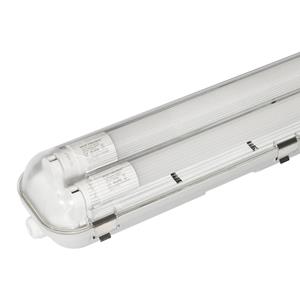 HOFTRONIC™ LED T8 TL armatuur IP65 120 cm 3000K 2x18W 3960lm 110lm/W incl flikkervrije LED buizen koppelbaar incl. starter