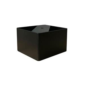 Furniture Legs Europe Zwarte vierkanten stalen meubelpoot hoogte 5 cm