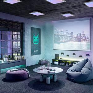 ledvance Smart + wifi planon magic led Panelleuchte, weiß, 24W, 2400lm, Weißlichtfunktion, dimmbar, dynamischer Magic-RGB Lichteffekt, lange Lebensdauer,
