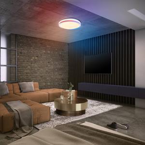ledvance Smart + wifi led Deckenleuchte, weiß, 32W, 3400lm, Weißlichtfunktion, dimmbar, dynamischer Magic-RGB Lichteffekt, lange Lebensdauer, einfache