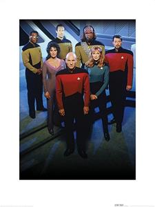 Pyramid Star Trek The Next Generation Enterprise Officers Kunstdruk 60x80cm