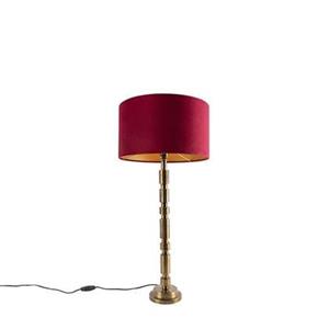 QAZQA Tafellamp torre - Rood - Art Deco - D 350mm