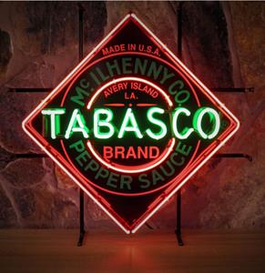 Fiftiesstore Tabasco Pepper Sauce Neon Verlichting - 70 x 70 cm