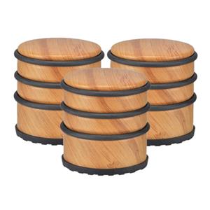 Decoris Set van 3x stuks bamboe en matelen deurstopper 7 cm binnen/buitendeuren -