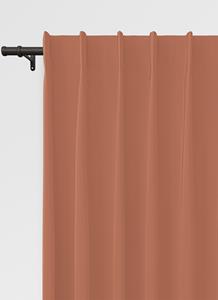 Vadain Renica gordijn - Burnt Orange met Enkele plooi