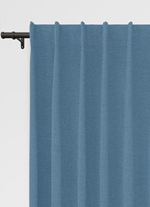 Vadain Staba gordijn - Washed Blue met Enkele plooi