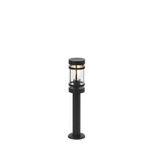 qazqa Moderne Außenleuchte schwarz 50 cm IP44 - Gleam - Schwarz