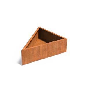 Tuinvoordeel Triangle cortenstaal 140x140x40 cm plantenbak