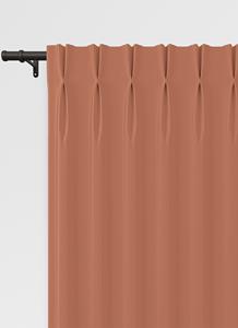 Vadain Renica gordijn - Burnt Orange met Dubbele plooi
