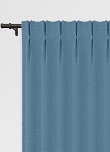Vadain Staba gordijn - Washed Blue met Dubbele plooi