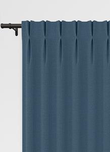 Vadain Staba gordijn - Dark Blue met Dubbele plooi