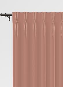 Vadain Nias gordijn - Vintage Pink met Dubbele plooi