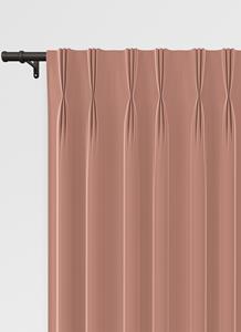 Vadain Nias gordijn - Vintage Pink met Driedubbele plooi