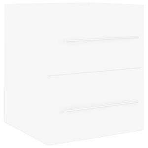 vidaXL Badezimmer-Set Waschbeckenunterschrank Weiß 41x38,5x48 cm Holzwerkstoff, (1-St)