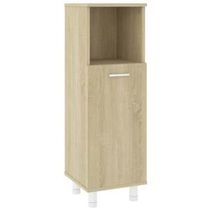 VidaXL Badkamerkast 30x30x95 cm spaanplaat sonoma eikenkleurig