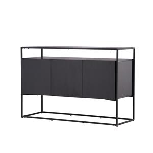 Nest living Cedric houten dressoir zwart - 120 x 45 cm