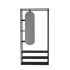 Nest living Jonny metalen kledingrek zwart - 100 x 200 cm