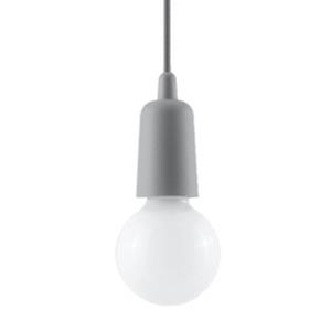SL.0575 Pendelleuchte diego 1 grau l: 9, b: 9, h: 90, Fassung E27, dimmbar - Sollux