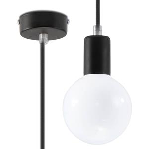 SL.0152 Pendelleuchte edison schwarz l: 8, b: 8, h: 100, Fassung E27, dimmbar - Sollux