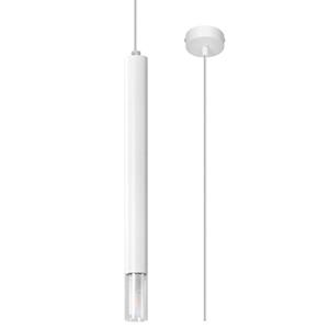 SL.0957 Pendelleuchte wezyr 1 weiß l: 8cm, b: 8cm, h: 120cm, G9/40W, dimmbar - Sollux