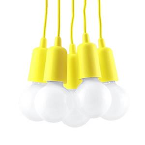 SL.0580 Pendelleuchte diego 5 gelb l: 24, b: 24, h: 90, Fassung E27, dimmbar - Sollux