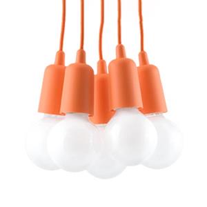 SL.0586 Pendelleuchte diego 5 orange l: 24, b: 24, h: 90, Fassung E27, dimmbar - Sollux